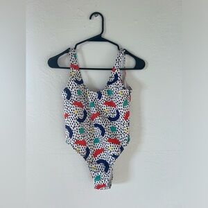 80s style one piece onesie swimsuit by gazzy by gazzo